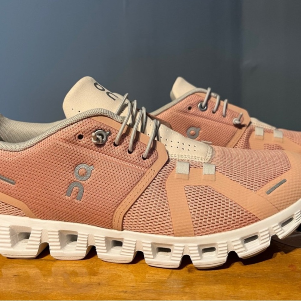 On Pink & white sneakers